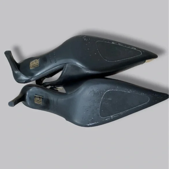 ANINE BING Nina Heels Metal Toe Cap Black Size 41/10.5 11 US - Picture 6 of 12